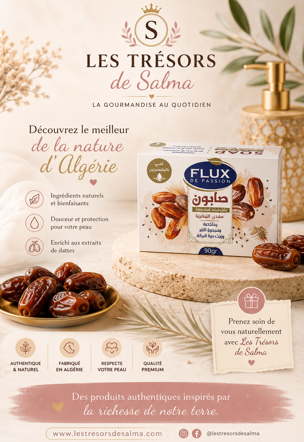 🧼 Savon Flux Fresh Plant – 90 g aux dattes