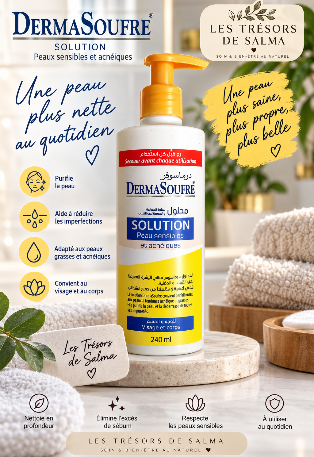 🧴 Solution DermaSoufre – 240 ml