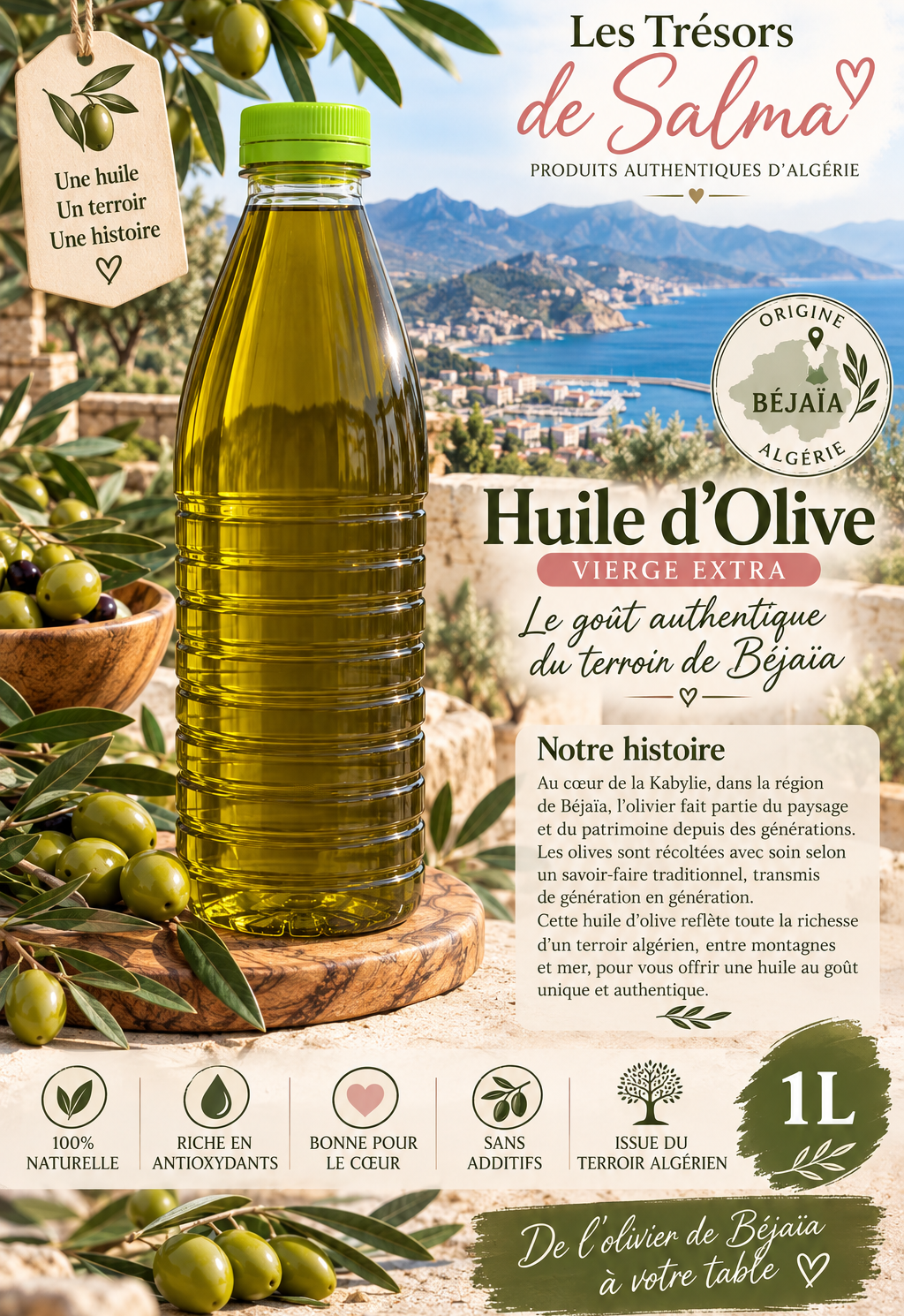 Les Trésors de Salma — De l’olivier de Béjaïa à votre table. 🇩🇿💚