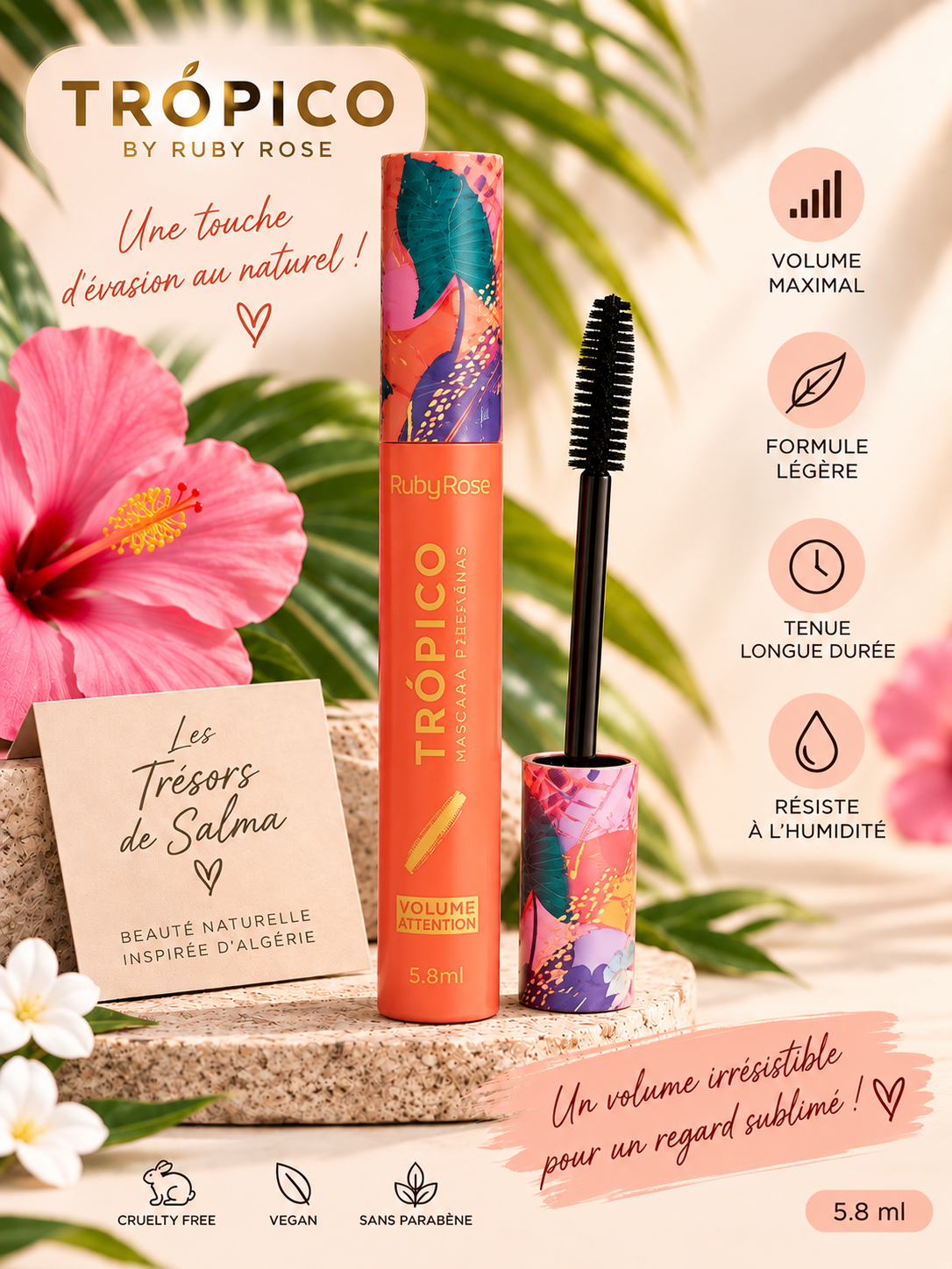 🧡 Mascara TRÓPICO – Corail